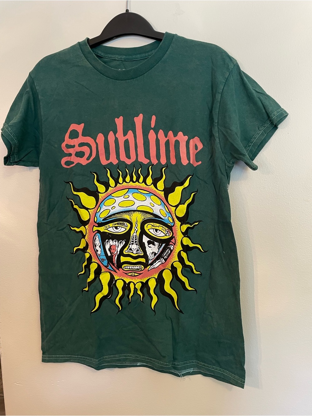 Sublime 40oz To Freedom Tracklist Band Tee Green Size S
